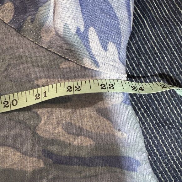 Como Vintage Camouflage Top Womens 3X Blue Green Camo Print Long Sleeve Casual - Picture 5 of 7